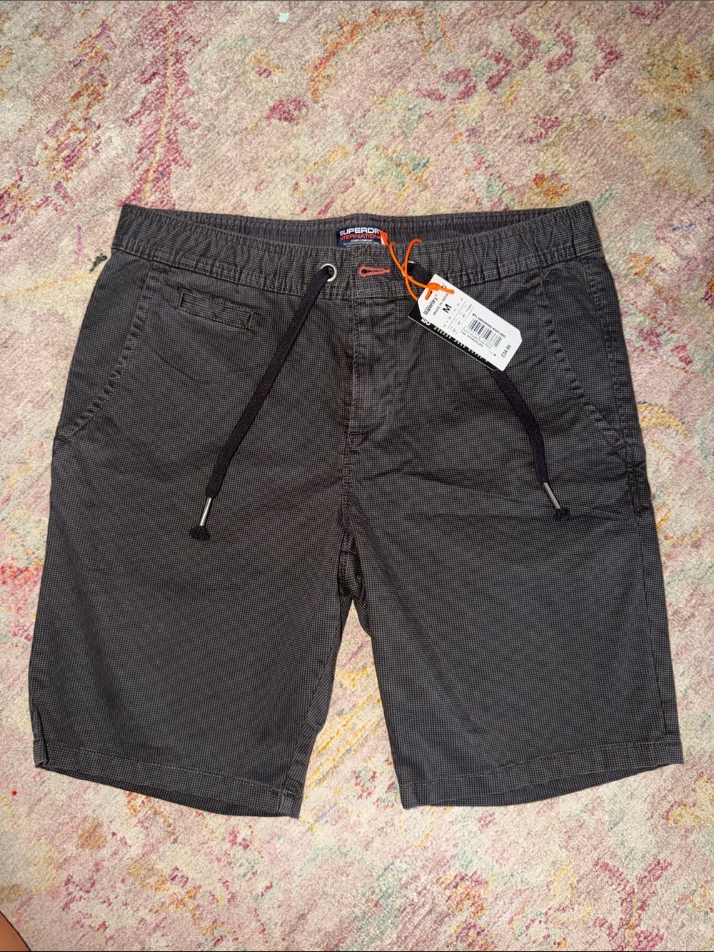 Superdry Men's Charcoal Drawstring Shorts